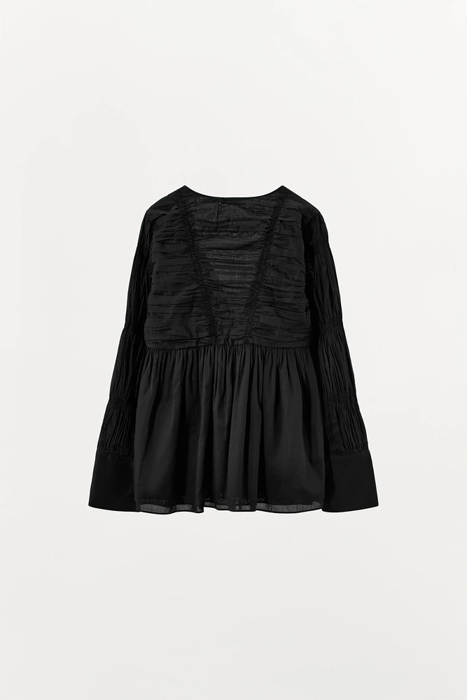 BLOUSE ÉLASTIQUE PLISSÉE