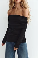 DRAPED OFF-THE-SHOULDER TOP