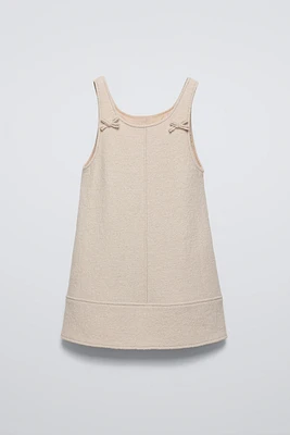 MINI BOWS WOOL BLEND PINAFORE