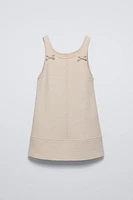 MINI BOWS WOOL BLEND PINAFORE