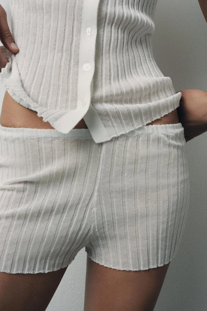 CULOTTE EN MAILLE FINE PLISSÉE
