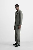 100% WOOL TEXTURED SUIT BLAZER