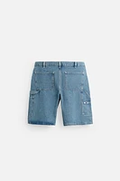 BERMUDA EN DENIM À POCHE DE CHARPENTIER