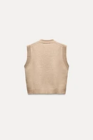 PLAIN KNIT SWEATER VEST