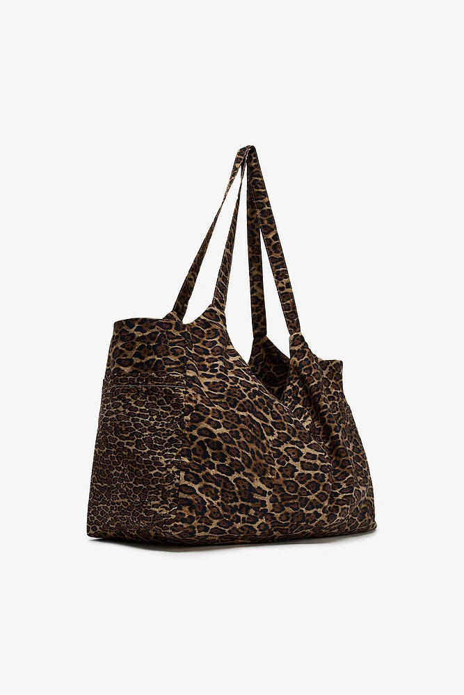GRAND SAC EN COTON IMPRIMÉ ANIMAL