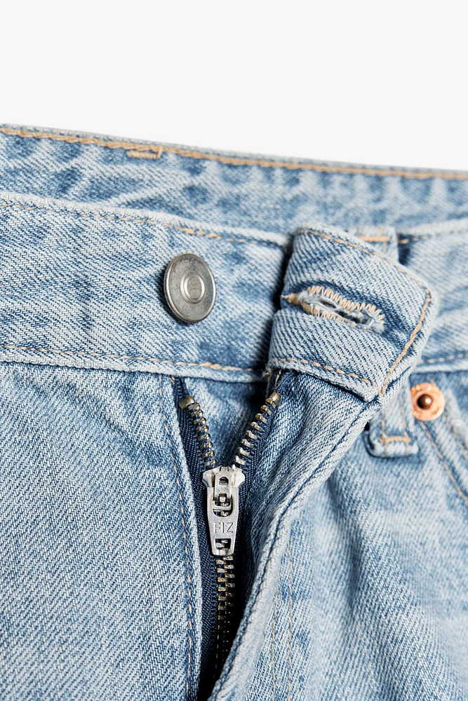 MID-RISE RIPPED TRF DENIM SHORTS