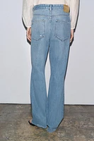 ZW COLLECTION MID-RISE RIPPED STRAIGHT JEANS