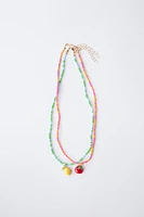 TWO-PACK OF TOMATO AND LEMON NECKLACES
