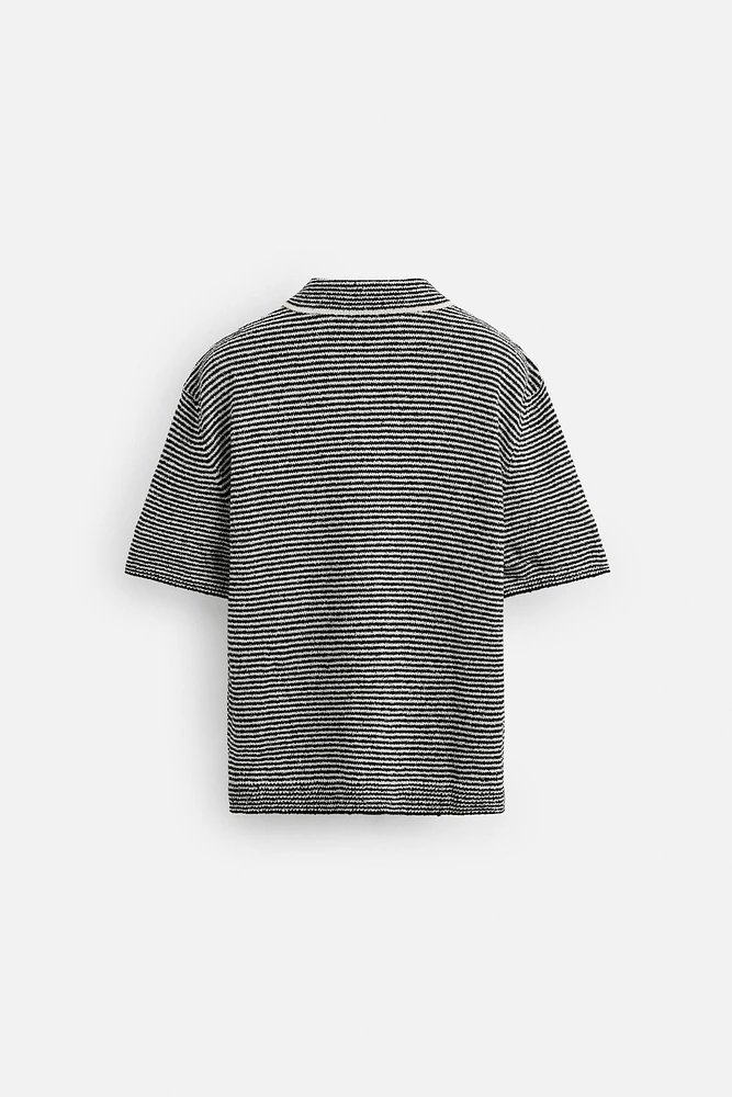POLO EN MAILLE RAYURES