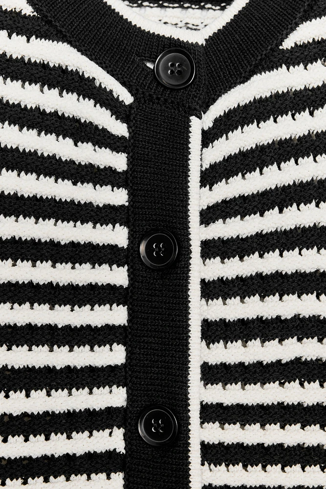 STRIPED KNIT VEST TOP