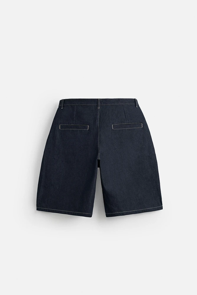 BERMUDA EN DENIM COUPE LARGE