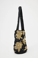 PETIT SAC SEAU BRODÉ FLEURS