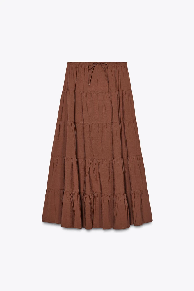 TIERED MAXI SKIRT