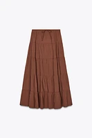 TIERED MAXI SKIRT