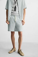 BERMUDA JACQUARD EFFET FROISSÉ