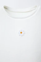 T-SHIRT CÔTELÉ BRODÉ
