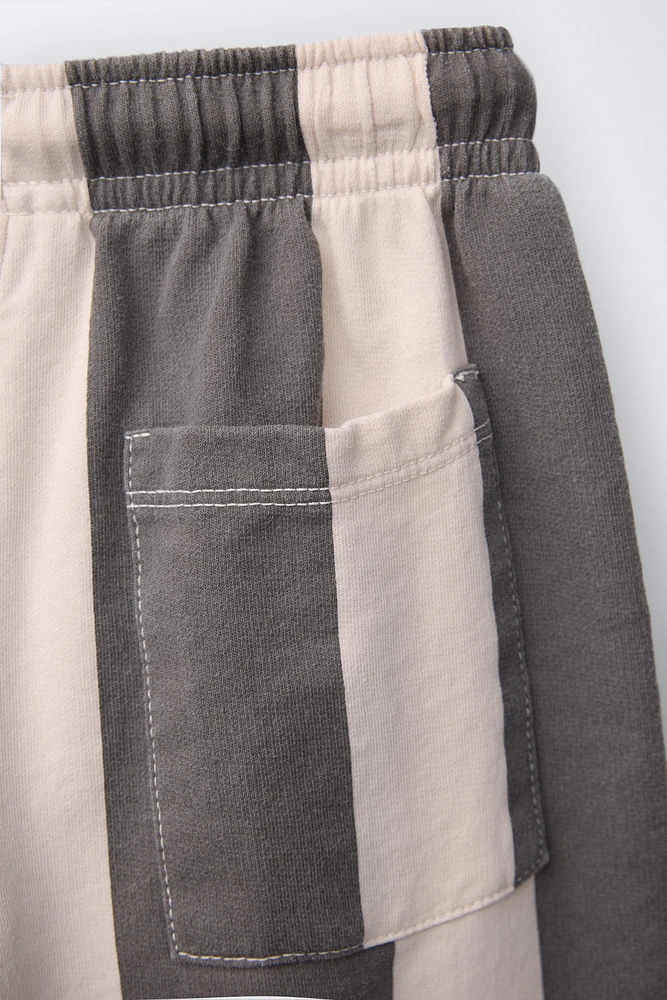 STRIPED COMBINATION PANTS