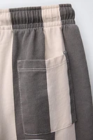 STRIPED COMBINATION PANTS
