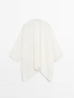 Semi-sheer long flowing shirt