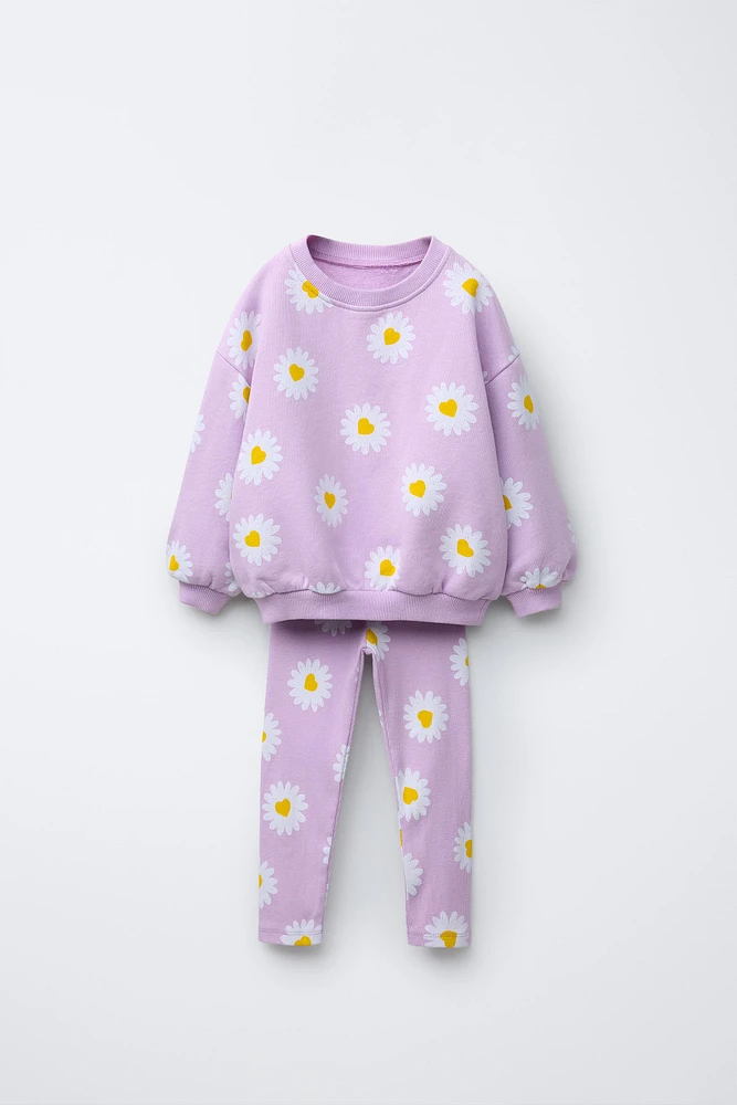 DAISY SWEATSHIRT AND LEGGINGS SET