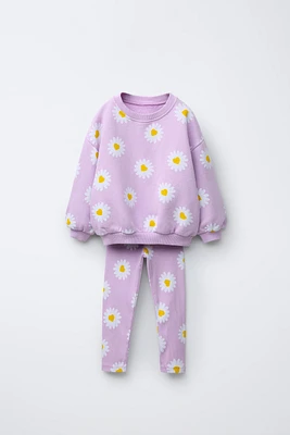 DAISY SWEATSHIRT AND LEGGINGS SET