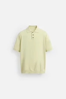 POLO EN MAILLE DE COTON DÉLAVÉ