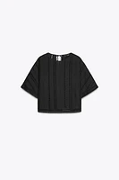 BLOUSE BRODÉE ET PERFORÉE