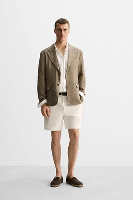 BERMUDA REGULAR FIT LIN - COTON ÉDITION LIMITÉE