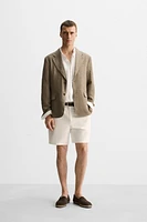 BERMUDA REGULAR FIT LIN - COTON ÉDITION LIMITÉE