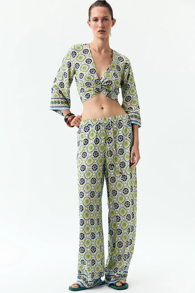 PANTALON LARGE IMPRIMÉ