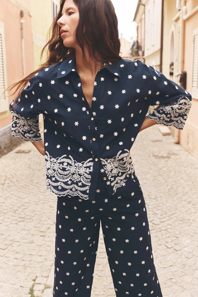 PANTALON JUPE-CULOTTE BROD