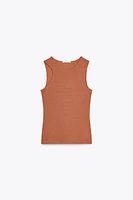 T-SHIRT AVEC LIN SANS MANCHES