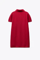 ROBE COURTE EN MAILLE À LOSANGES