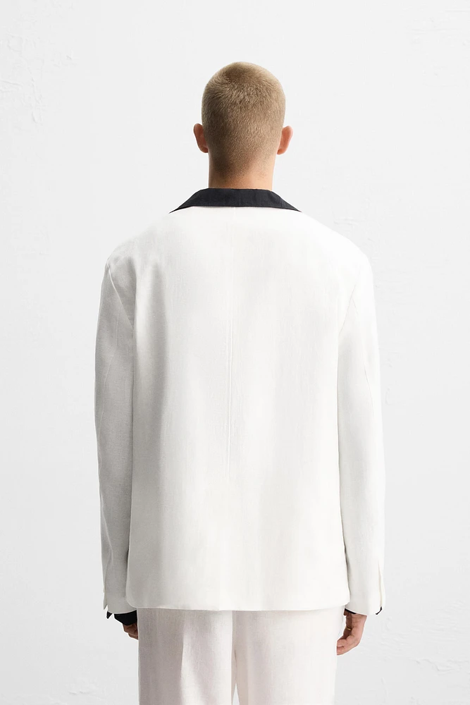 100% LINEN SUIT BLAZER