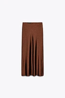 SATIN MIDI SKIRT
