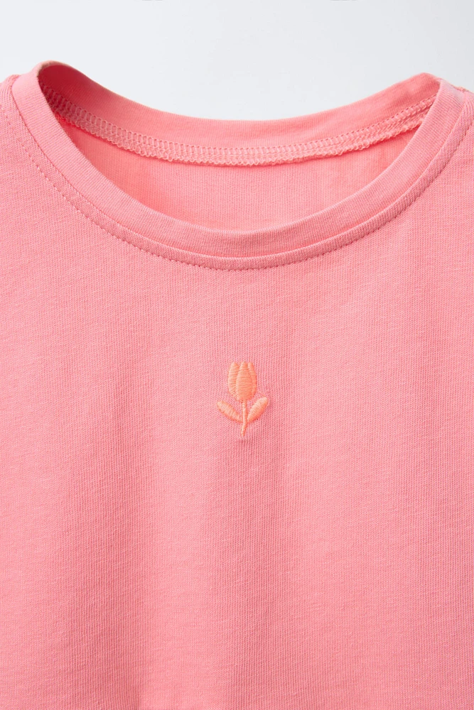 MIXED MEDIA EMBROIDERED BLOUSE