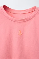 MIXED MEDIA EMBROIDERED BLOUSE