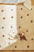 CHILDREN'S RECTANGULAR TEXTURED POLKA DOT RUG