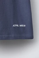 PLAIN EMBROIDERED TEXT T-SHIRT