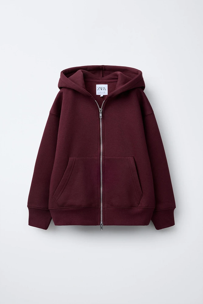 HOODED SWEATSHIRT WITH ZIP