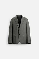 100% WOOL TEXTURED SUIT BLAZER