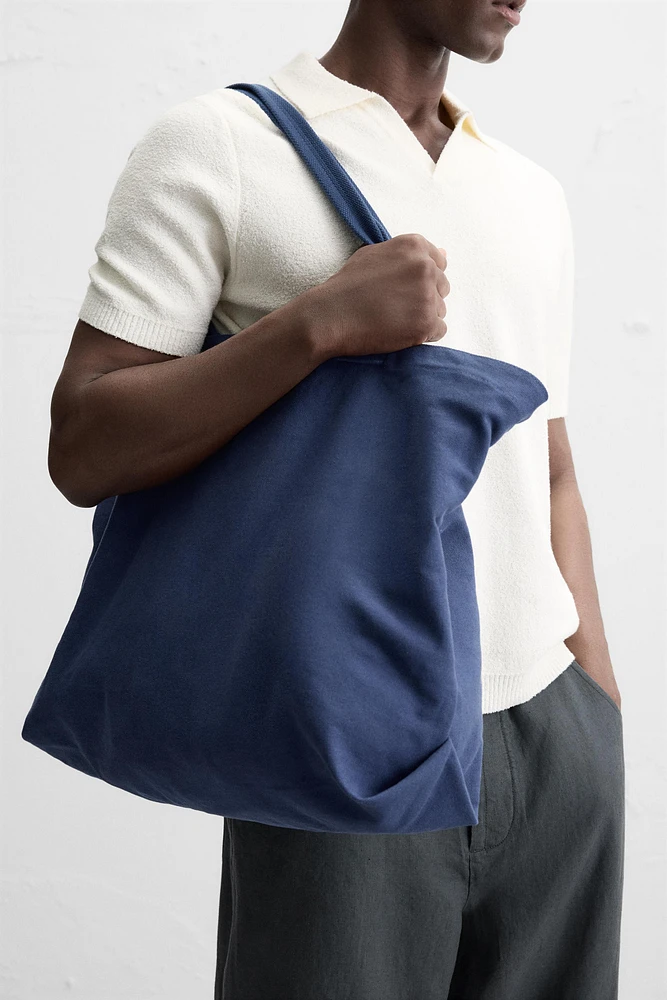 WASHED CANVAS TOTE BAG