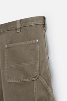 CARPENTER POCKET DENIM SHORTS