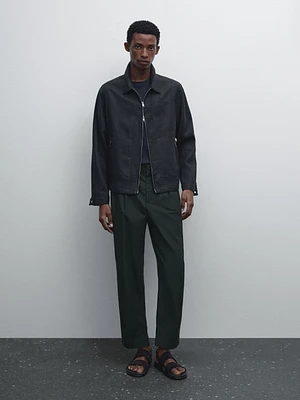 100% cotton trousers with double darts