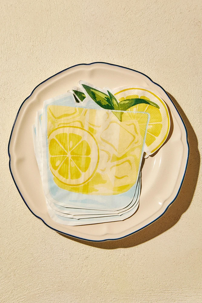 LOT SERVIETTES DE TABLE PAPIER LIMONADE (LOT DE 20)