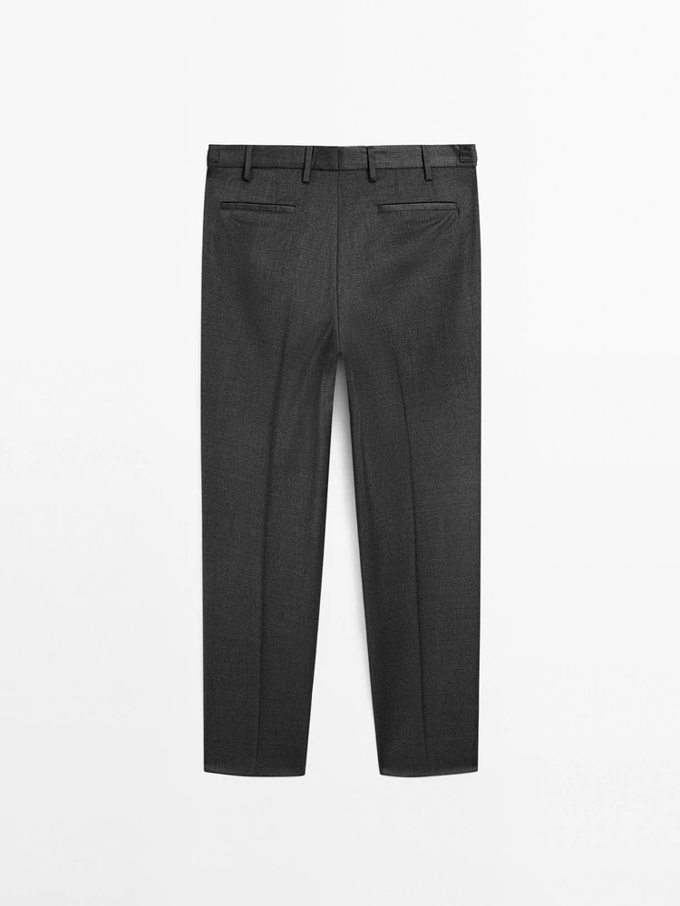 Wool blend smart trousers