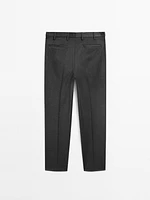 Wool blend smart trousers