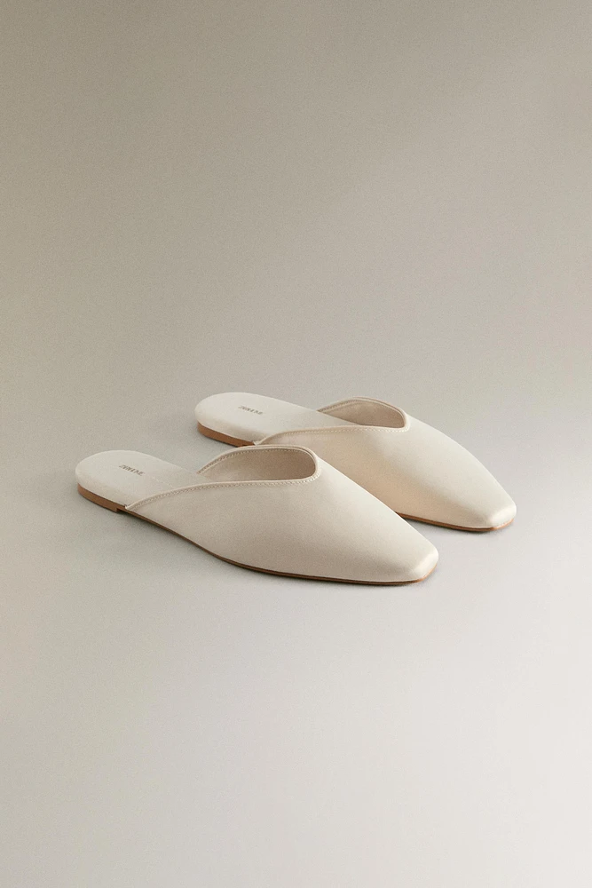 SATEEN MULE SLIPPERS