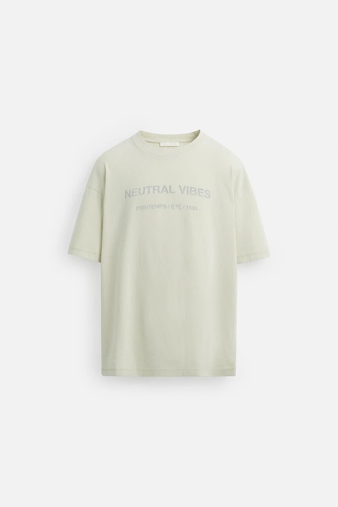 WASHED TEXT T-SHIRT