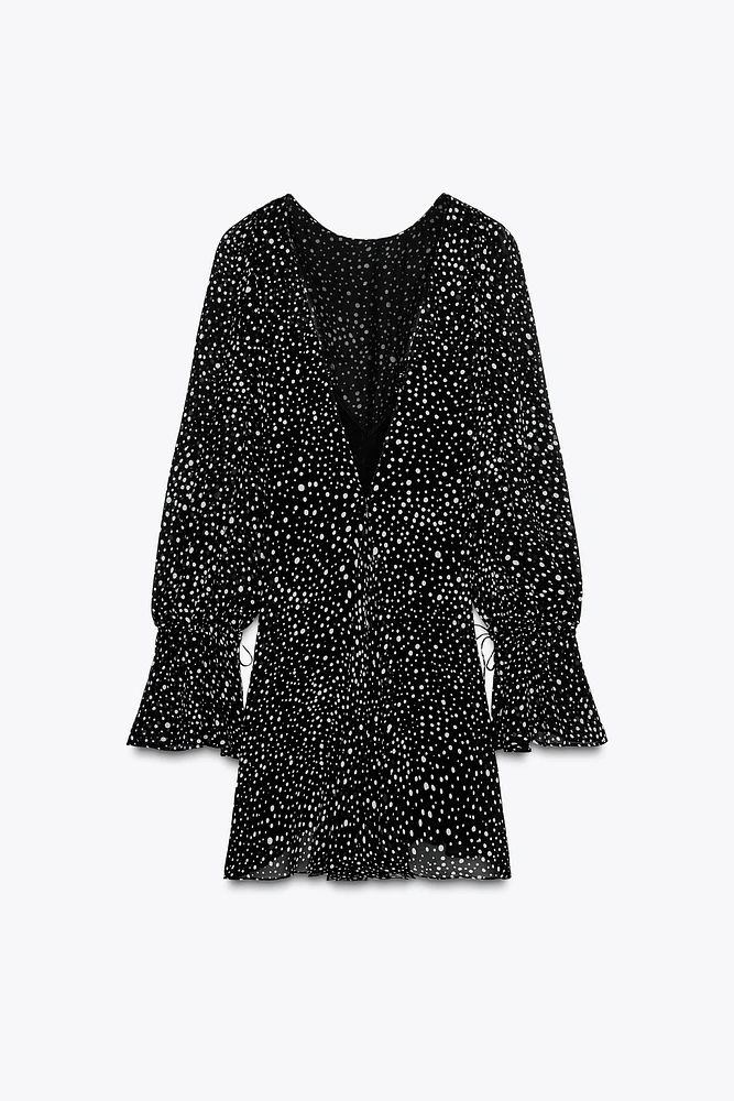 ZW COLLECTION POLKA DOT MINI DRESS